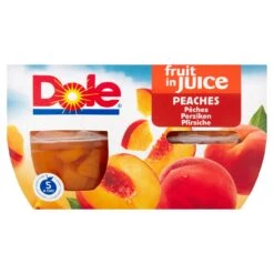 Dole Peaches In Juice 4 X 113g(Dole Fruit Bowl Peaches In Juice 4x113g)