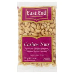 East End Cashew Nuts Kaju Plain 250g(East End Cashew Nuts Kaju Plain 250g)
