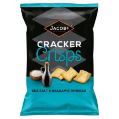 Jacob's Cracker Crisps Sea Salt & Balsamic Vinegar 150g(Jacobs Cracker Crisps Sea Salt Balsamic Vinegar 150g)