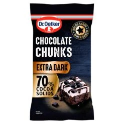 Dr. Oetker 70% Extra Dark Chocolate Chunks 100g(Dr Oetker 70 Extra Dark Chocolate Chunks 100g)