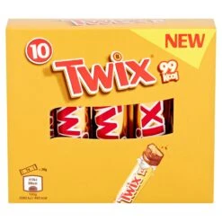 Twix 99Kcal Chocolate Biscuit Snack Bars Multipack 10 X 20g(Twix 99kcal Chocolate Biscuit Snack Bars Multipack 10 X 20g)