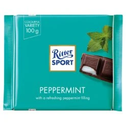 Ritter Sport Peppermint Dark Chocolate 100g(Ritter Sport Peppermint Dark Chocolate 100g)