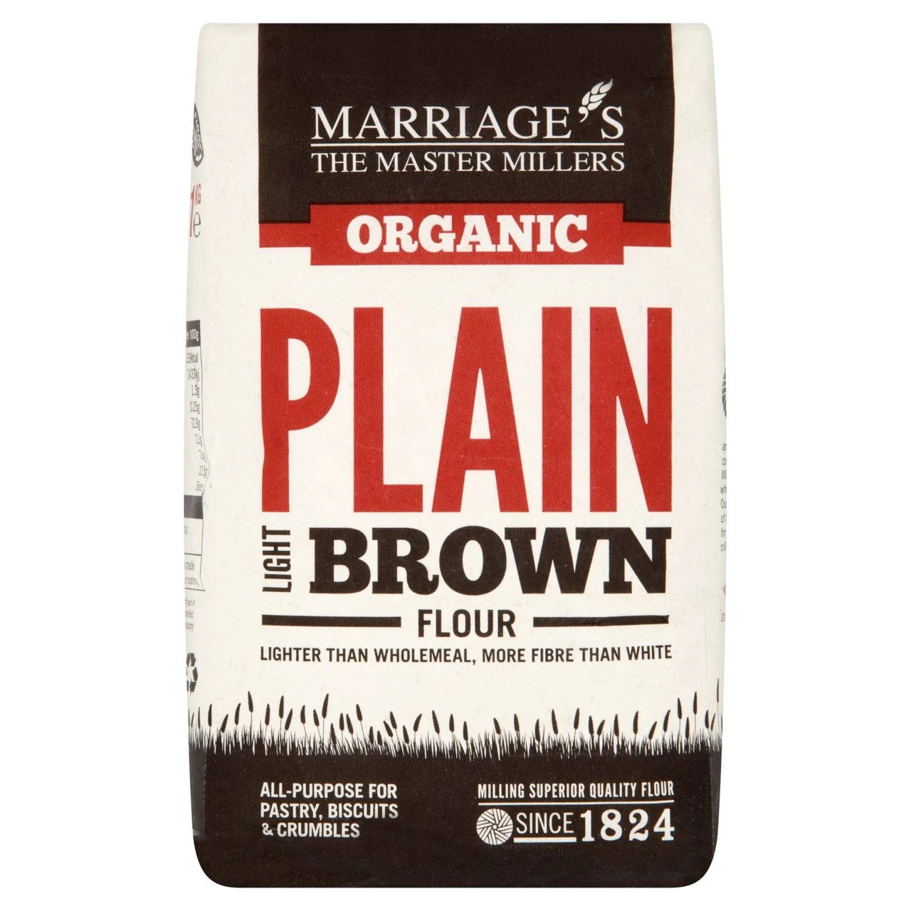 Marriage's Organic Light Brown Plain Flour 1kg(Marriages Organic Light Brown Plain Flour 1kg) 1 Marriage's Organic Light Brown Plain Flour 1kg(Marriages Organic Light Brown Plain Flour 1kg)