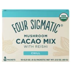 Four Sigmatic Mushroom Hot Cacao Mix Reishi 10 Per Pack(Four Sigmatic Mushroom Hot Cacao Mix Reishi 10 Per Pack)