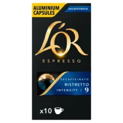 L'OR Espresso Ristretto Intensity 9 Decaff Coffee Capsules 10 Per Pack(Lor Espresso Ristretto Intensity 9 Decaff Coffee Capsules 10 Per Pack)