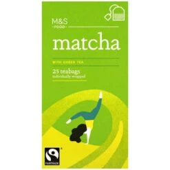 M&S Fairtrade Matcha Green Tea Bags 25 Per Pack(M S Fairtrade Matcha Green Tea Bags 25 Per Pack)