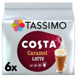 Tassimo Costa Caramel Latte Coffee Pods 6 Per Pack(Tassimo Costa Caramel Latte Coffee Pods 6 Per Pack)