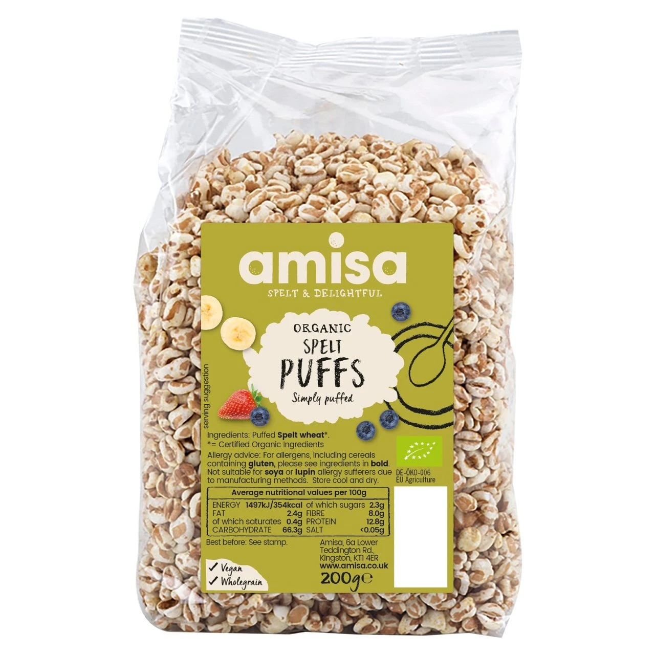 Amisa Organic Spelt Puffs 200g(Amisa Organic Spelt Puffs 200g) 1 Amisa Organic Spelt Puffs 200g(Amisa Organic Spelt Puffs 200g)