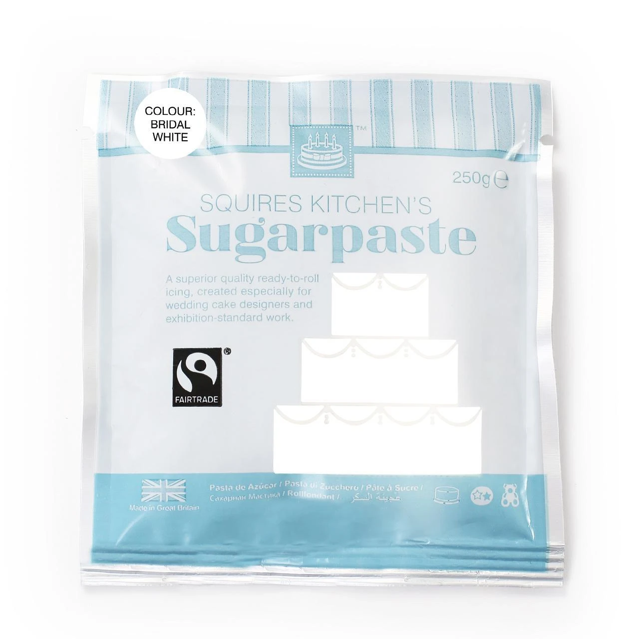 Squires Kitchen White Fairtrade Sugarpaste Ready To Roll Icing 250g(Squires Kitchen White Fairtrade Sugarpaste Ready To Roll Icing 250g) 1 Squires Kitchen White Fairtrade Sugarpaste Ready To Roll Icing 250g(Squires Kitchen White Fairtrade Sugarpaste Ready To Roll Icing 250g)