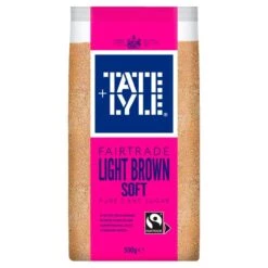 Tate & Lyle Fairtrade Light Soft Brown Sugar 500g(Tate Lyle Fairtrade Light Brown Cane Soft Sugar 500g)