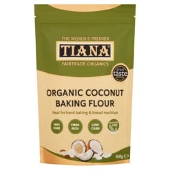 TIANA Organic Coconut Baking Flour 500g(Tiana Fair Trade Organic Coconut Baking Flour 500g)