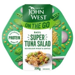 John West On The Go Tuna Basil Super Salad 220g(John West On The Go Tuna Basil Super Salad 220g)