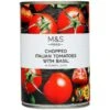 M&S Italian Chopped Tomatoes With Basil 400g(M S Italian Chopped Tomatoes With Basil 400g)