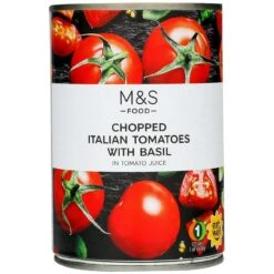 M&S Italian Chopped Tomatoes With Basil 400g(M S Italian Chopped Tomatoes With Basil 400g)