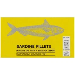 M&S Sardine Fillets With Lemon 125g(M S Sardine Fillets With Lemon 125g)