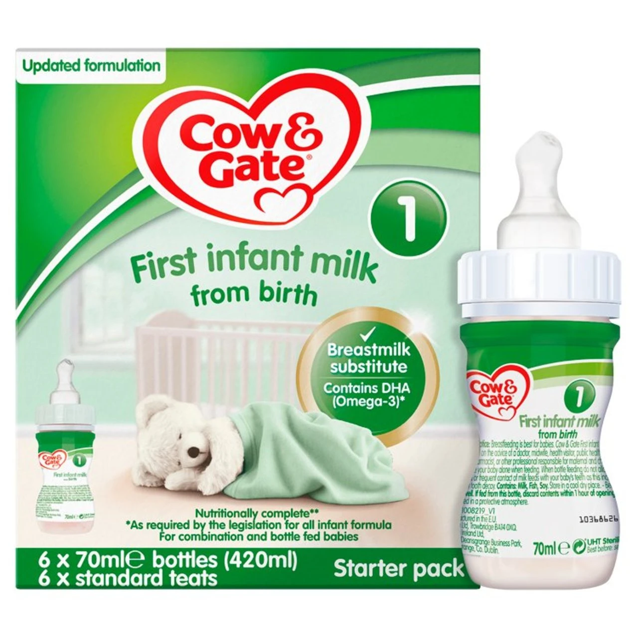 Cow & Gate 1 First Baby Milk Formula Starter Pack From Birth 6 X 70ml(Cow Gate 1 First Milk Ready To Feed Starter Pack) 1 Cow & Gate 1 First Baby Milk Formula Starter Pack From Birth 6 X 70ml(Cow Gate 1 First Milk Ready To Feed Starter Pack)