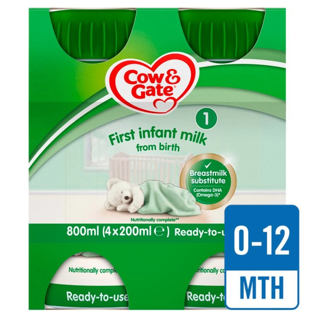 Cow & Gate 1 First Baby Milk Formula Multipack From Birth 4 X 200ml(Cow Gate Follow On Milk Multipack 4 X 200ml) 1 Cow & Gate 1 First Baby Milk Formula Multipack From Birth 4 X 200ml(Cow Gate Follow On Milk Multipack 4 X 200ml)
