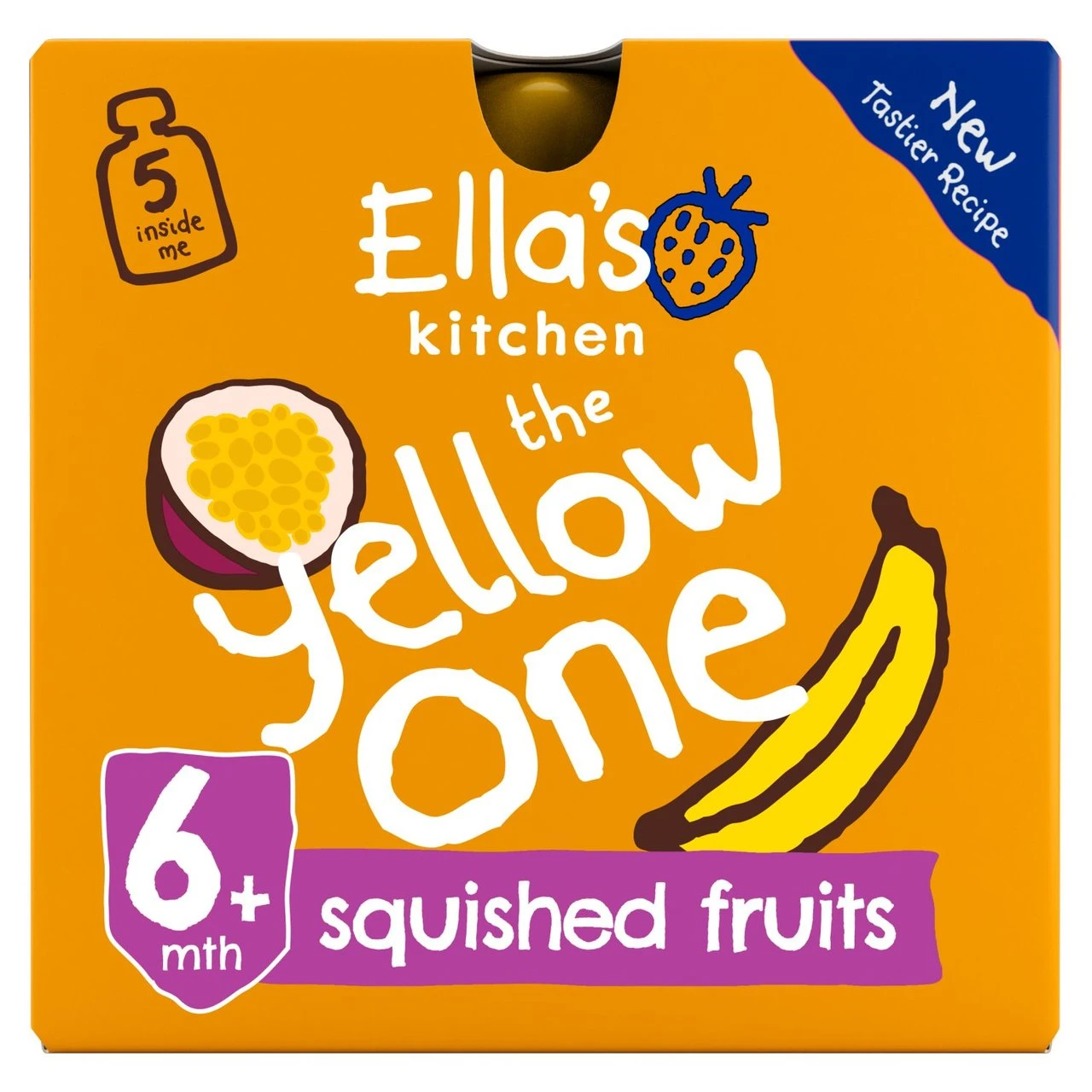 Ella's Kitchen Organic Smoothie Fruits The Yellow One 5 X 90g(Ellas Kitchen The Yellow One 5 X 90g) 1 Ella's Kitchen Organic Smoothie Fruits The Yellow One 5 X 90g(Ellas Kitchen The Yellow One 5 X 90g)