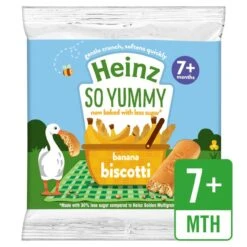 Heinz Banana Biscotti 7 Mths+ 60g(Heinz Banana Biscotti 7 Mths 4x60g)