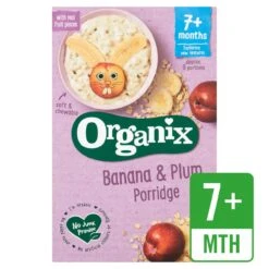 Organix Banana & Plum Organic Baby Porridge 200g(Organix 7 Month Banana Plum Porridge 200g)