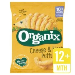 Organix Cheese & Herb Organic Finger Food Toddler Snack Corn Puffs 15g(Organix Goodies Organic Cheese Herb Puffs 15x15g)