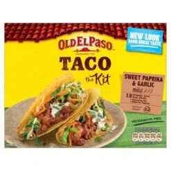 Old El Paso Sweet Paprika & Garlic Taco Kit With Shells 308g(Old El Paso Crunchy Taco Kit Garlic Paprika 308g)