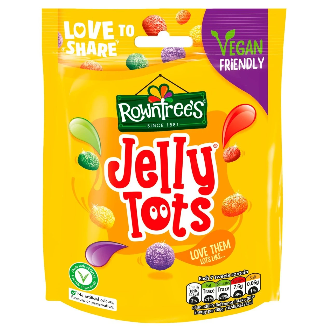 Rowntree's Jelly Tots Sweets 150g(Rowntrees Jelly Tots 160g) 1 Rowntree's Jelly Tots Sweets 150g(Rowntrees Jelly Tots 160g)