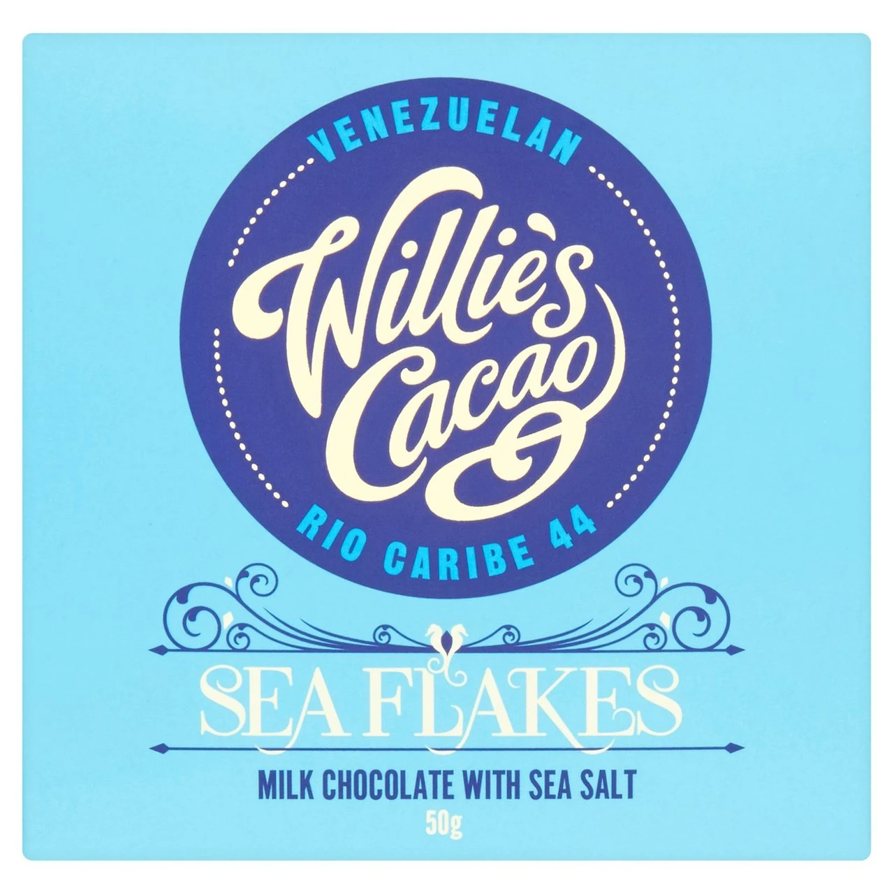 Willie's Cacao Milk Chocolate With Sea Salt Flakes 50g(Willies Cacao Milk Chocolate With Sea Salt Flakes 50g) 1 Willie's Cacao Milk Chocolate With Sea Salt Flakes 50g(Willies Cacao Milk Chocolate With Sea Salt Flakes 50g)