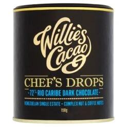 Willie's Cacao Venezuelan Dark Chocolate Drops 72% 150g(Willies Cacao Venezuelan Dark Chocolate Drops 72 150g)