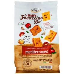 La Focaccina Bo Mediterranean Baby Focaccina 80g(La Focaccina Bo Mediterranean Baby Focaccina 80g)