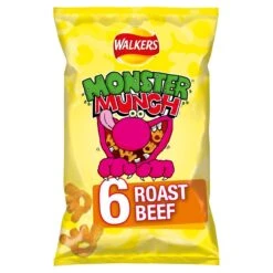 Walkers Monster Munch Roast Beef Snacks 6 X 22g(Walkers Monster Munch Roast Beef Snacks 6 X 25g)