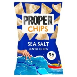 Properchips Sea Salt Lentil Tortilla Chip 20g(Proper Chips Sea Salt Lentil Chips 20g)