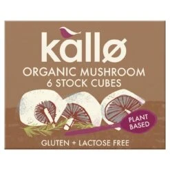 Kallo Organic Mushroom Stock Cubes 6 X 11g(Kallo Organic Mushroom Stock Cubes 6 X 11g)