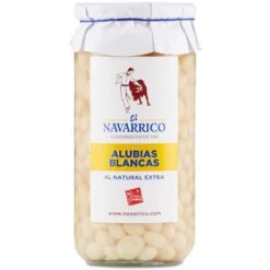 Brindisa Navarrico Round White Haricot Beans Alubias Blancas 600g(Brindisa Navarrico Round White Haricot Beans Alubias Blancas 600g)