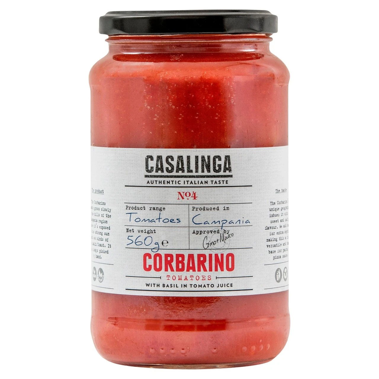 Casalinga Corbarino Tomatoes With Basil 560g(Casalinga Corbarino Tomatoes With Basil 560g) 1 Casalinga Corbarino Tomatoes With Basil 560g(Casalinga Corbarino Tomatoes With Basil 560g)