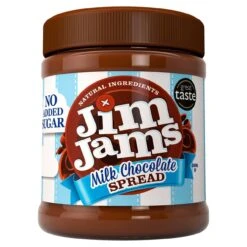 JimJams No Added Sugar Milk Chocolate Spread 350g(Jimjams 83 Less Sugar Milk Chocolate Spread 350g)