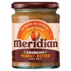 Meridian No Added Salt Crunchy Peanut Butter 280g(Meridian Peanut Butter Crunchy 100 Nuts 280g)