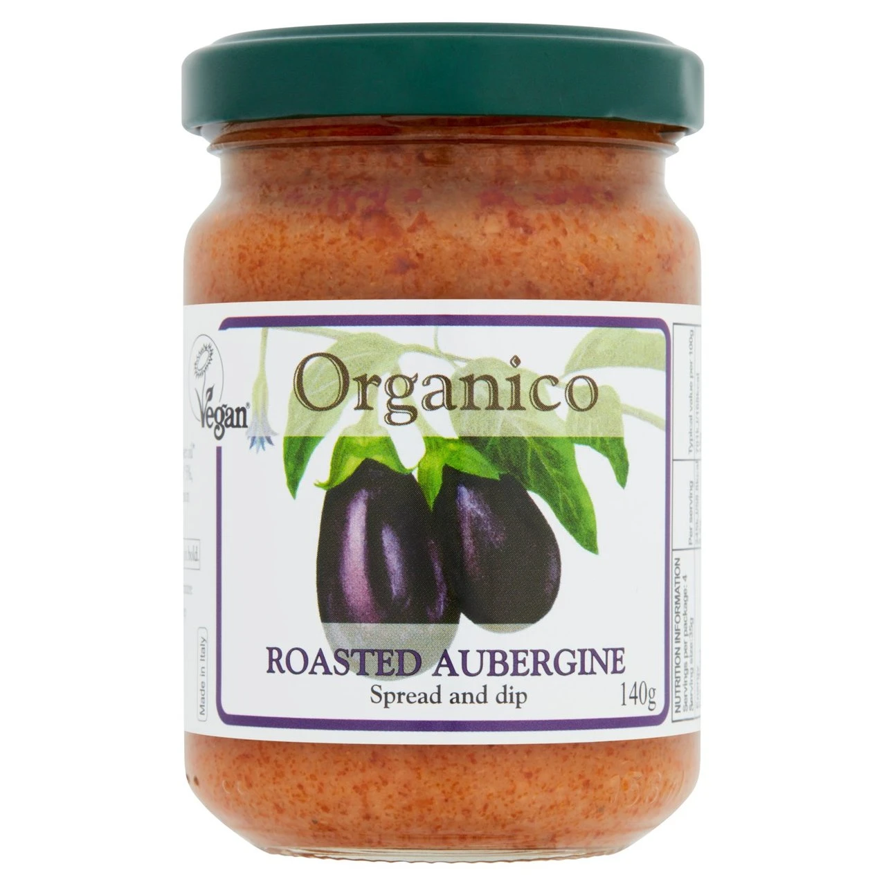 Organico Roasted Aubergine Spread & Dip 140g(Organico Roasted Aubergine Spread Dip 195g) 1 Organico Roasted Aubergine Spread & Dip 140g(Organico Roasted Aubergine Spread Dip 195g)