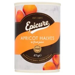 Epicure Apricot Halves In Fruit Juice 411g(Epicure Apricot Halves In Fruit Juice 411g)