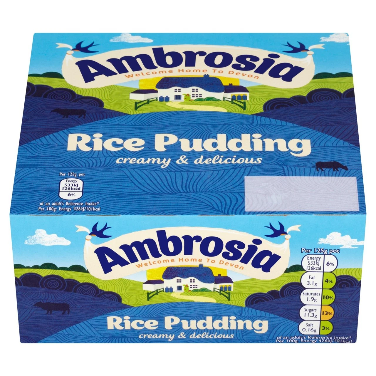 Ambrosia Rice Pudding 4 X 125g(Ambrosia Rice Pudding Pots 4 X 125g) 1 Ambrosia Rice Pudding 4 X 125g(Ambrosia Rice Pudding Pots 4 X 125g)