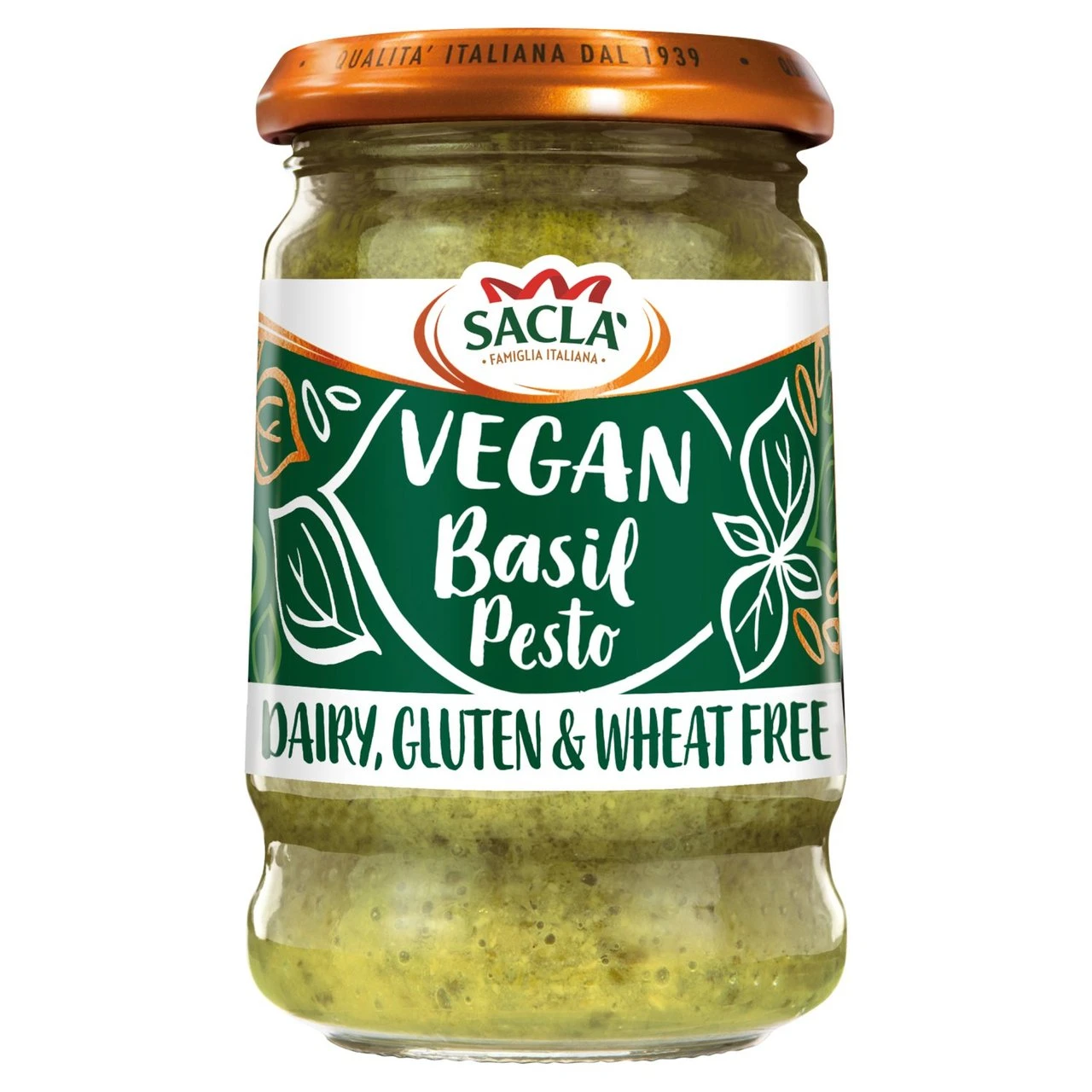 Sacla' Gluten & Dairy Free Basil Pesto 190g(Sacla Gluten Dairy Free Basil Pesto 190g) 1 Sacla' Gluten & Dairy Free Basil Pesto 190g(Sacla Gluten Dairy Free Basil Pesto 190g)