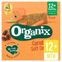 Organix Carrot Cake Oaty Snack Bars 6 X 30g(Organix Goodies Organic Carrot Cake Cereal Bar 6 X 30g)