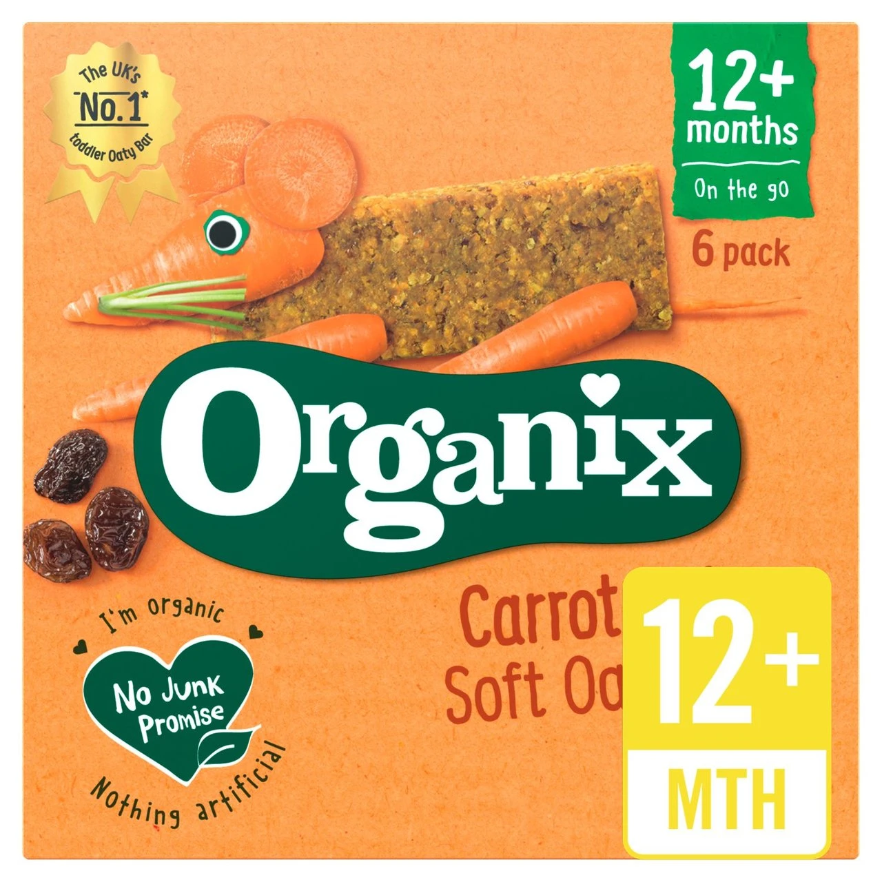Organix Carrot Cake Oaty Snack Bars 6 X 30g(Organix Goodies Organic Carrot Cake Cereal Bar 6 X 30g) 1 Organix Carrot Cake Oaty Snack Bars 6 X 30g(Organix Goodies Organic Carrot Cake Cereal Bar 6 X 30g)