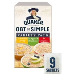Quaker Oat So Simple Variety Pack Porridge 9 X 33g(Quaker Oats Oat So Simple Variety 297 G)