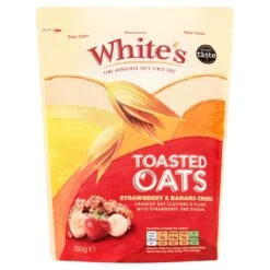 White's Toasted Oats Strawberry & Banana Crunch 500g(Whites Toasted Oats Strawberry Banana Crunch 500g)