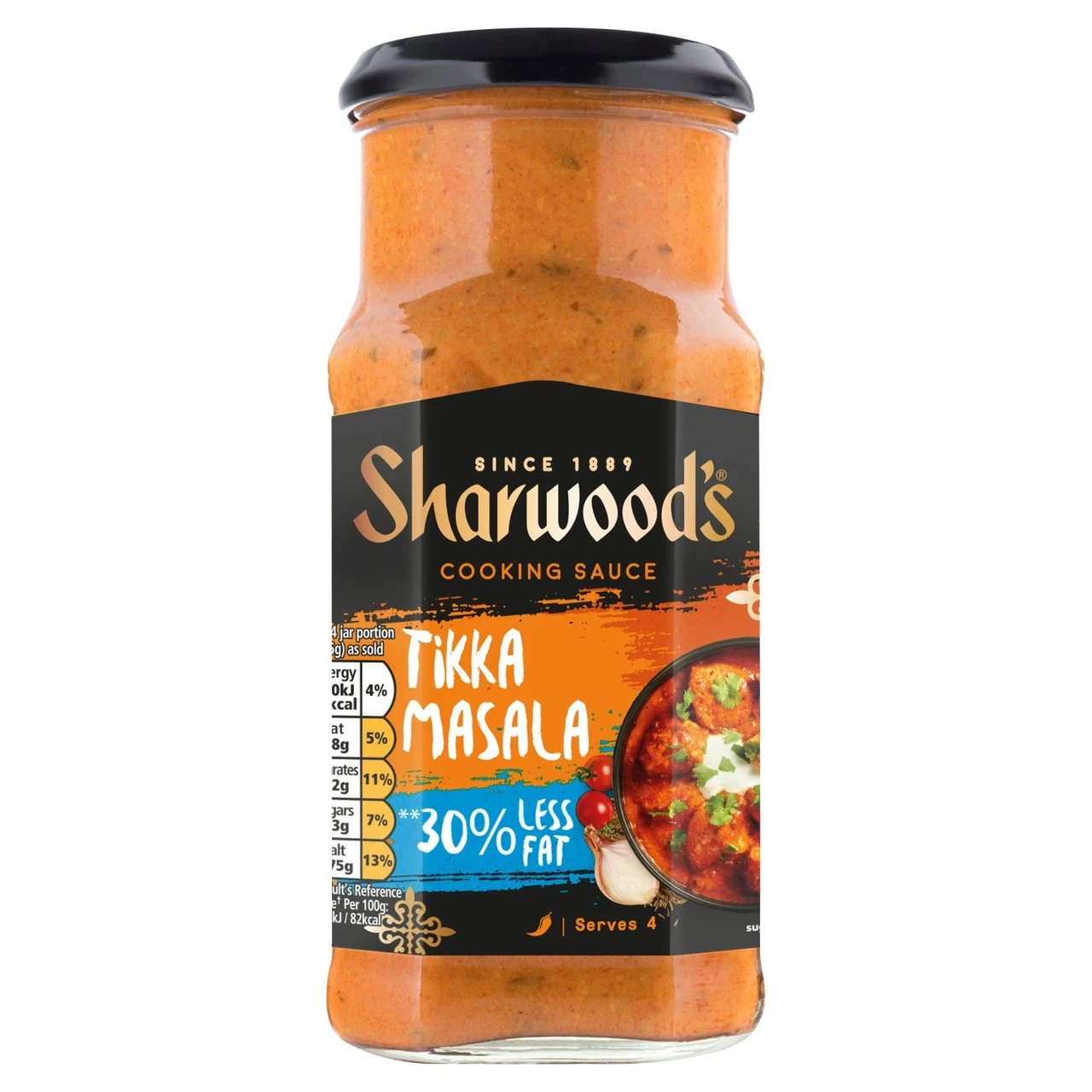 Sharwood's Tikka Masala 30% Less Fat Cooking Sauce 420g(Sharwoods Tikka Masala 30 Less Fat Cooking Sauce 420g) 1 Sharwood's Tikka Masala 30% Less Fat Cooking Sauce 420g(Sharwoods Tikka Masala 30 Less Fat Cooking Sauce 420g)