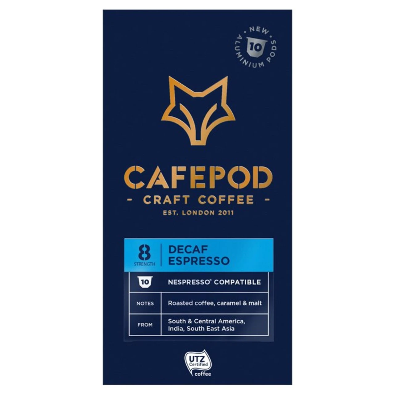 CafePod Decaf Espresso Nespresso Compatible Aluminium Coffee Pods 10 Per Pack(Cafepod Decaf Nespresso Compatible Capsules 10 Per Pack) 1 CafePod Decaf Espresso Nespresso Compatible Aluminium Coffee Pods 10 Per Pack(Cafepod Decaf Nespresso Compatible Capsules 10 Per Pack)