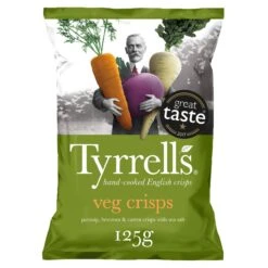 Tyrrells Parsnip, Beetroot & Carrot Veg Crisps With Sea Salt 125g(Tyrrells Mixed Root Vegetable Crisps 150g)