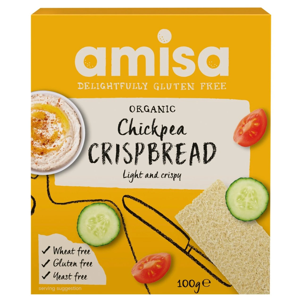 Amisa Organic Gluten Free Chickpea Crispbread 100g(Amisa Organic Gluten Free Chickpea Crispbread 100g) 1 Amisa Organic Gluten Free Chickpea Crispbread 100g(Amisa Organic Gluten Free Chickpea Crispbread 100g)