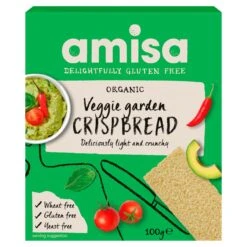 Amisa Organic Gluten Free Veggie Garden Crispbread 100g(Amisa Organic Gluten Free Veggie Garden Crispbread 100g)
